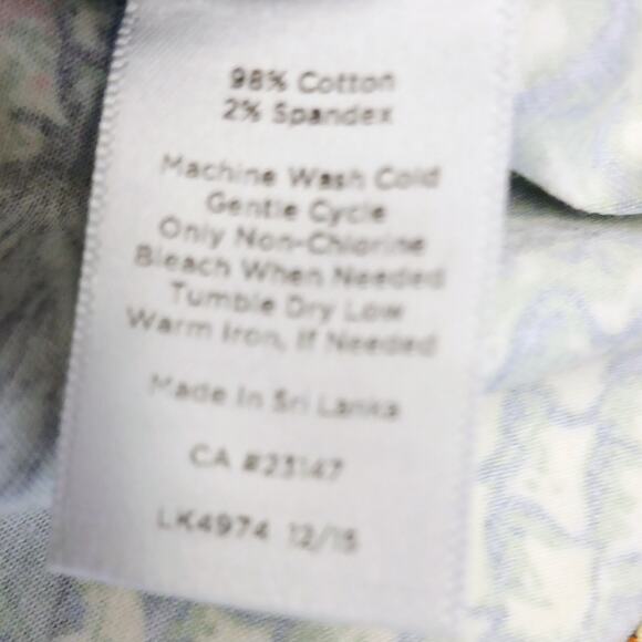 Talbots SZ 14P Novelty Pineapple Print Cotton Spandex Skirt Pockets - Picture 7 of 7